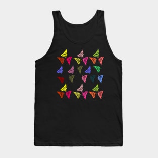 Colorful Butterfly Line Art Tank Top